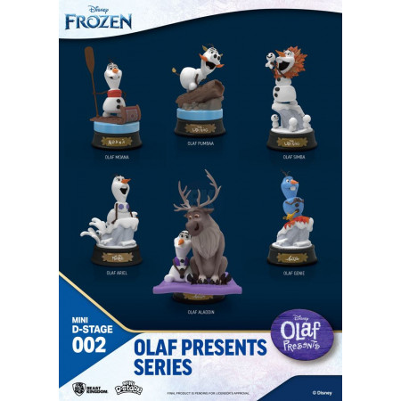 Frozen Mini Diorama Stage sochas 6-pack Olaf Presents 12 cm
